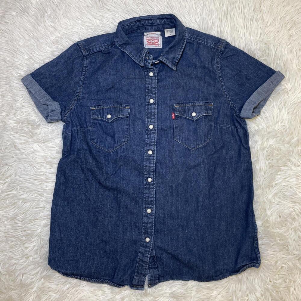 Levi's Blue Denim Short Sleeve Shirt